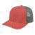 Custom Poly/Cotton Trucker Mesh Back Cap - Faux Leather Applique - Nantucket Red/Charcoal