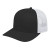 Custom Poly/Cotton Trucker Mesh Back Cap - Faux Leather Applique - Black/white
