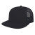Custom 7 Panel Trucker Mesh Back Cap - Faux Leather Applique - Black