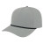 Custom Athletic Rope Cap - Faux Leather Applique - Gray/black Rope
