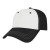 Custom Relaxed Golf Cap - Faux Leather Applique - White with black