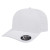 Custom Flexfit 110 Perforated Performance Snap Back Cap - Genuine Leather Applique - White
