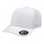 Custom Flexfit 110 Premium Trucker Mesh Back Cap - Genuine Leather Applique - White - 0SFM