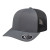 Custom Flexfit 110 Premium Trucker Mesh Back Cap - Genuine Leather Applique - Graphite/white - 0SFM