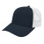 Custom Low Profile Trucker Mesh Back Cap - Genuine Leather Applique - Navy/White_OSFM