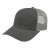 Custom Low Profile Trucker Mesh Back Cap - Genuine Leather Applique - Charcoal/Gray_OSFM
