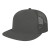 Custom 7 Panel Trucker Mesh Back Cap - Genuine Leather Applique - Charcoal