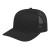 Custom Poly/Cotton Trucker Mesh Back Cap - Genuine Leather Applique - Black