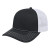 Custom Trucker Mesh Back Cap - Genuine Leather Applique - Black/White