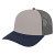 Custom Trucker Mesh Back Cap - Genuine Leather Applique - Gray/navy/charcoal