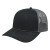 Custom Trucker Mesh Back Cap - Genuine Leather Applique - Black/Charcoal