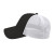 Custom Two-Tone Trucker Mesh Back Cap - Genuine Leather Applique - Black/white - Right side view
