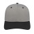 Custom Original Poly/Cotton Snap Back Cap - Faux Leather Applique - Silver/black - Youth - Front view