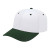 Custom Original Poly/Cotton Snap Back Cap - Faux Leather Applique - White/dark green - Youth
