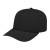 Custom Original Poly/Cotton Snap Back Cap - Genuine Leather Applique - Black_adult