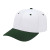 Custom Original Poly/Cotton Snap Back Cap - Genuine Leather Applique - White/Dark green_Adult