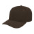 Custom Original Poly/Cotton Snap Back Cap - Genuine Leather Applique - Brown-OSFM