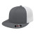 Custom Flexfit Performance Trucker Mesh Back Cap - Faux Leather Applique - Graphite/White_XS