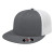 Custom Flexfit Performance Trucker Mesh Back Cap - Faux Leather Applique - Graphite/White_XXL