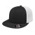 Custom Flexfit Performance Trucker Mesh Back Cap - Faux Leather Applique - Black/White_L/XL