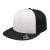 Custom Flexfit Performance Trucker Mesh Back Cap - Faux Leather Applique - White/Black/Black-XS