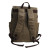 Custom Ford Wax Canvas Backpack - Brown Back View