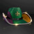 Custom Light Up Mardi Gras Cowboy Hat with Black Band - Purple-Green-Gold