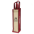 Custom Eco Single Bottle Wine Tote - Burgundy 