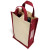Custom Eco Dual Bottle Wine Tote - Burgundy Top View