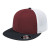 Custom Flexfit Performance Trucker Mesh Back Cap - Genuine Leather Applique - Maroon/black/white _S/M