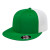 Custom Flexfit Performance Trucker Mesh Back Cap - Genuine Leather Applique - Kelly Green/White_XS