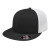 Custom Flexfit Performance Trucker Mesh Back Cap - Genuine Leather Applique - Black/white_S/M