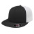 Custom Flexfit Performance Trucker Mesh Back Cap - Genuine Leather Applique - Black/white_L/XL
