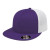 Custom Flexfit Performance Trucker Mesh Back Cap - Genuine Leather Applique - Purple/White_L/XL