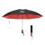 Custom 46" Arc Two-Tone RPET Inversion Umbrella - Black With Red 
