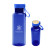 Custom 20 oz. Cade RPET Bottle With Bamboo Accent Lid And Silicone Easy Carry Handle - Translucent Blue 