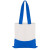 Custom Good Value Cotton Colored Accent Flat Tote - Royal 