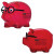 Custom Smart Saver Piggy Bank - Translucent Red