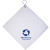 Custom Microfiber Golf Towel with Grommet and Hook - White