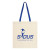 Custom Penny Wise Cotton Canvas Tote Bag - Natural with Royal blue