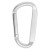 Carabiner Key Chain with Logo  - Silver