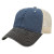 Custom Washed Pigment Dyed -Washed Mesh Cap - Navy/black/stone