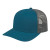 Custom Poly/Cotton Trucker Mesh Back Cap - Genuine Leather Applique - Marine Blue/Charcoal