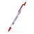 Custom Full Color Amber Click Pen - White with Red