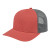 Custom Mesh Back Trucker Cap with Modified Flat Visor - Nantucket Red/Charcoal