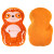 Custom Plush Sloth Aqua Pearls Hot/Cold Pack - Orange 