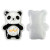 Custom Plush Panda Aqua Pearls Hot/Cold Pack - Black With White 