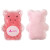 Custom Plush Hippo Aqua Pearls Hot/Cold Pack - Pink