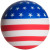 Custom American Flag Stress Ball - Front View