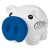 Custom Mini Prosperous Piggy Bank - White With Blue 
